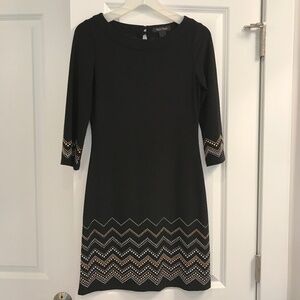 WHBM Spandex blend Shift Dress with Metallic Beads